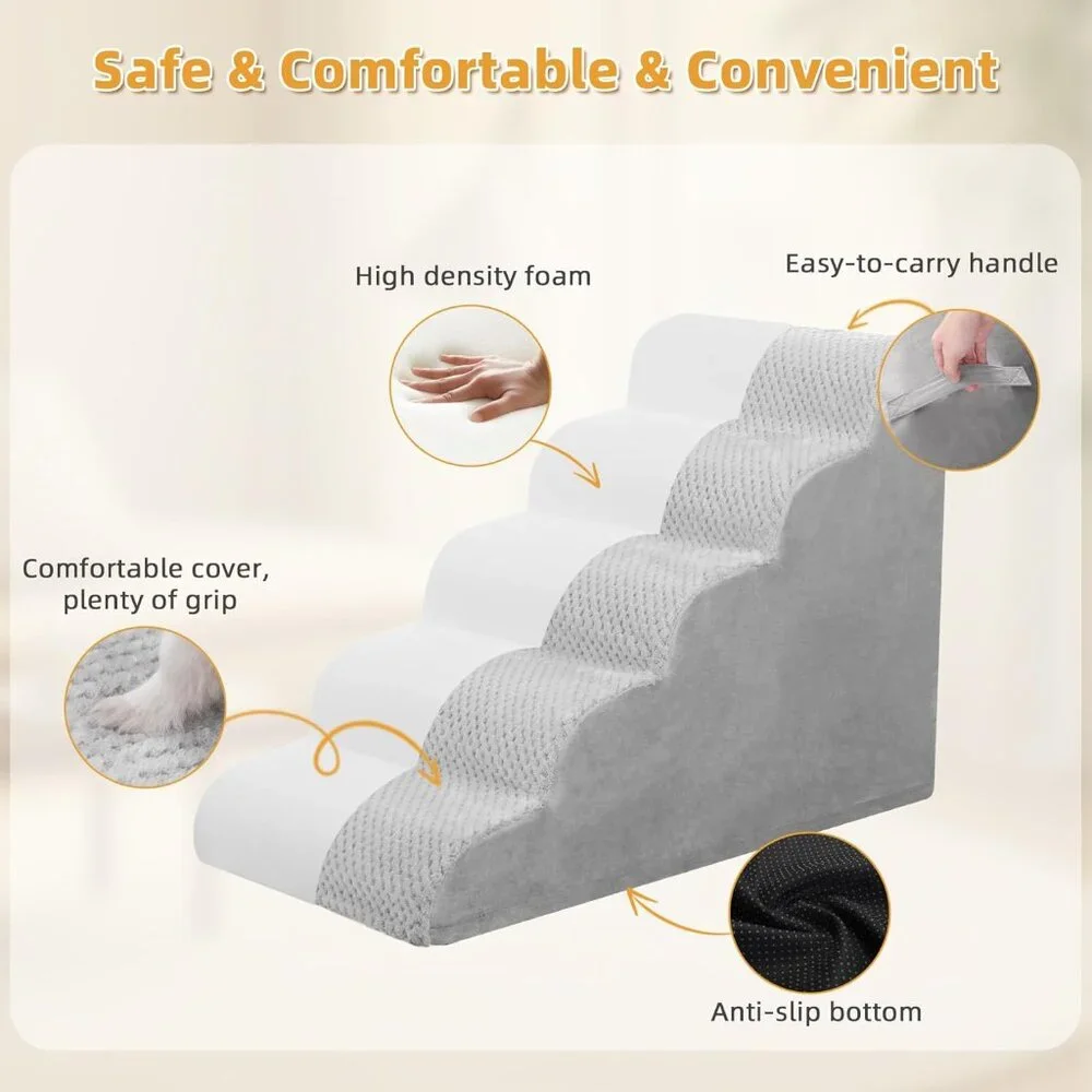 Dog Stairs Ramp, Curved 5-Step